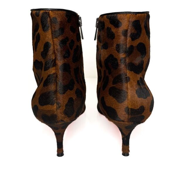 Christian Louboutin So Kate 55 Ankle Booties EU 39.5 US 9.5 Leopard Pony Heels - Picture 4 of 9